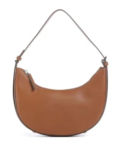 Alvi Schultertasche fein genarbtes Rindsleder braun