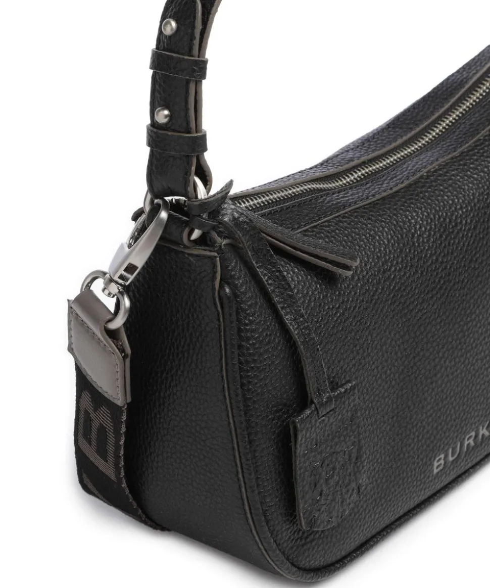Always Alyx Schultertasche genarbtes Leder schwarz