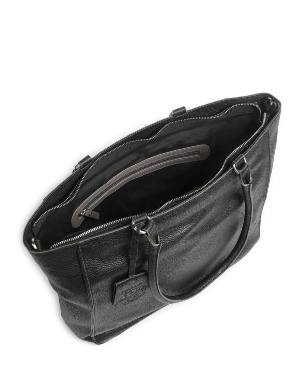 Always Alyx Shopper 15″ genarbtes Leder schwarz