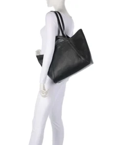 Amalia Shopper genarbtes Leder schwarz