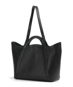 Amalia Shopper genarbtes Leder schwarz