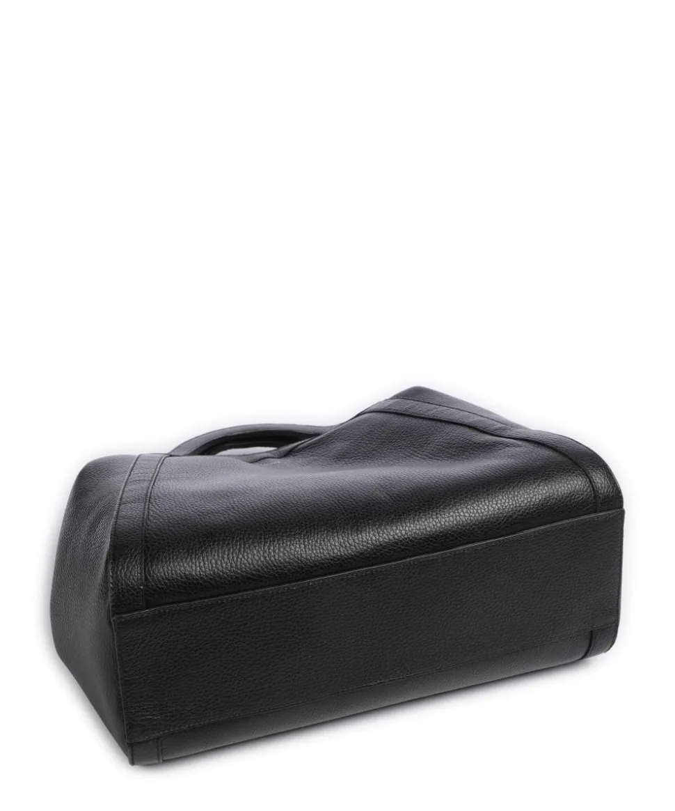 Amalia Shopper genarbtes Leder schwarz