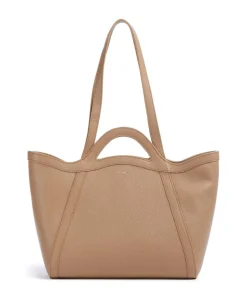 Amalia Shopper genarbtes Leder hellbraun