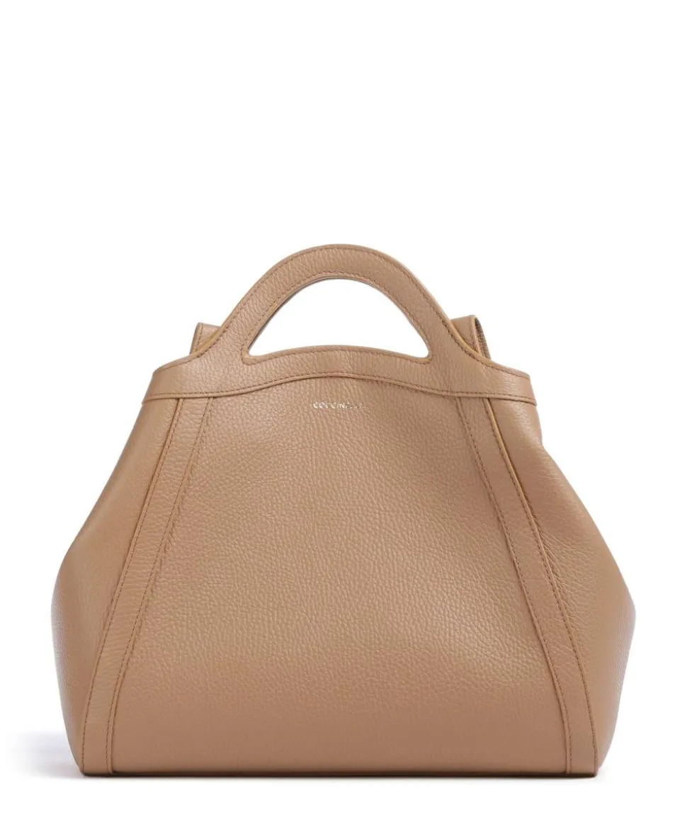 Amalia Shopper genarbtes Leder hellbraun