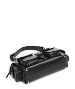 Amelia Schultertasche fein genarbtes Rindsleder schwarz