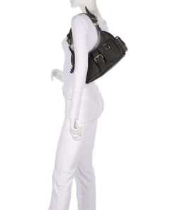 Amelia Schultertasche genarbtes Rindsleder dunkelbraun