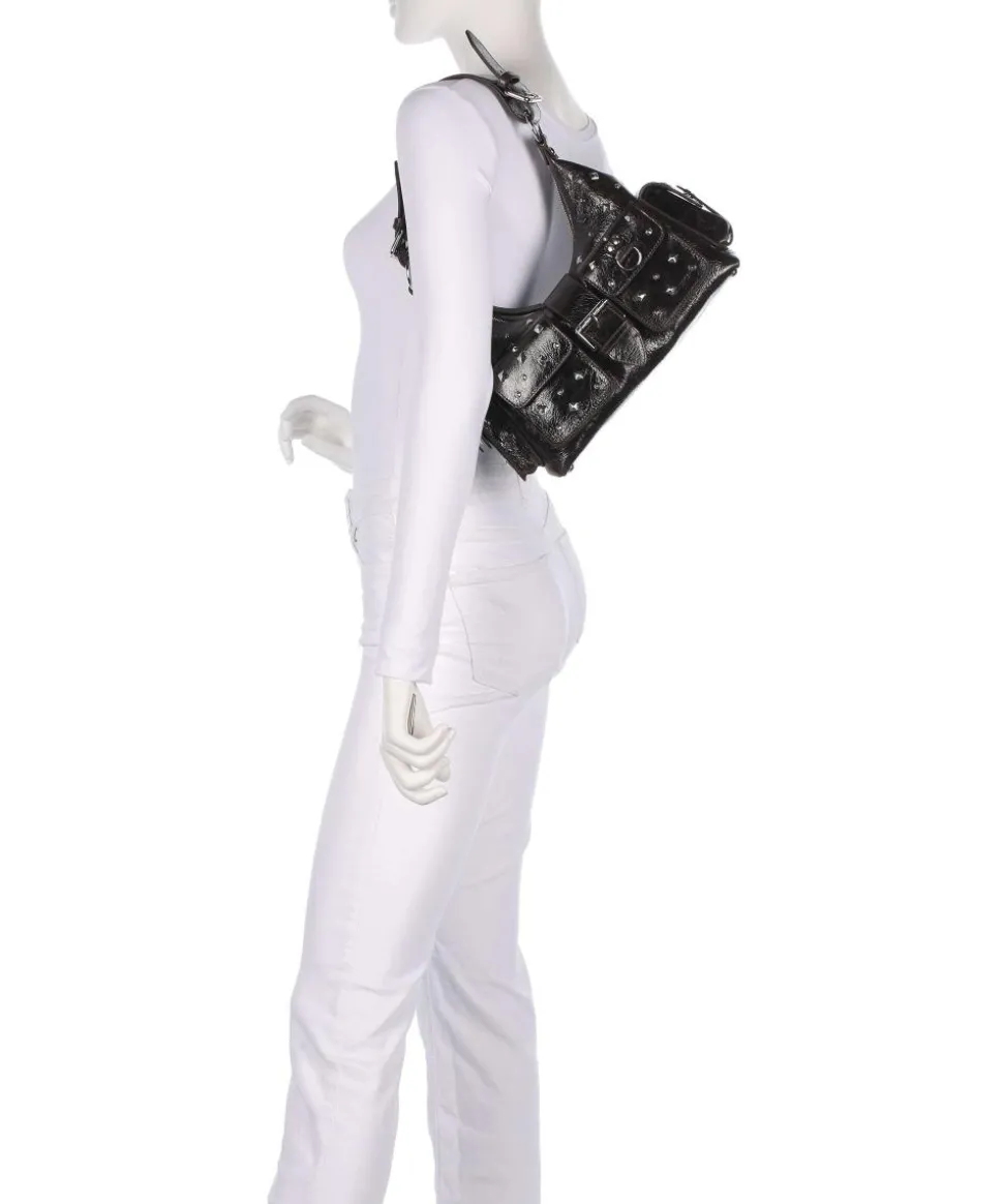 Amelia Schultertasche Rindsleder dunkelbraun