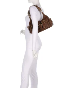 Amelia Small Schultertasche aufgerautes Rindsleder braun