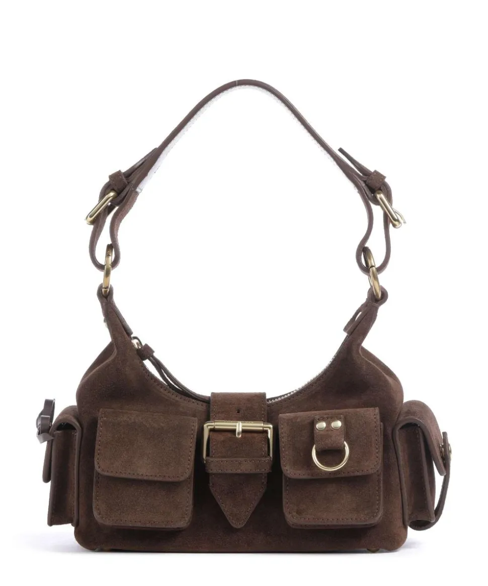 Amelia Small Schultertasche aufgerautes Rindsleder braun