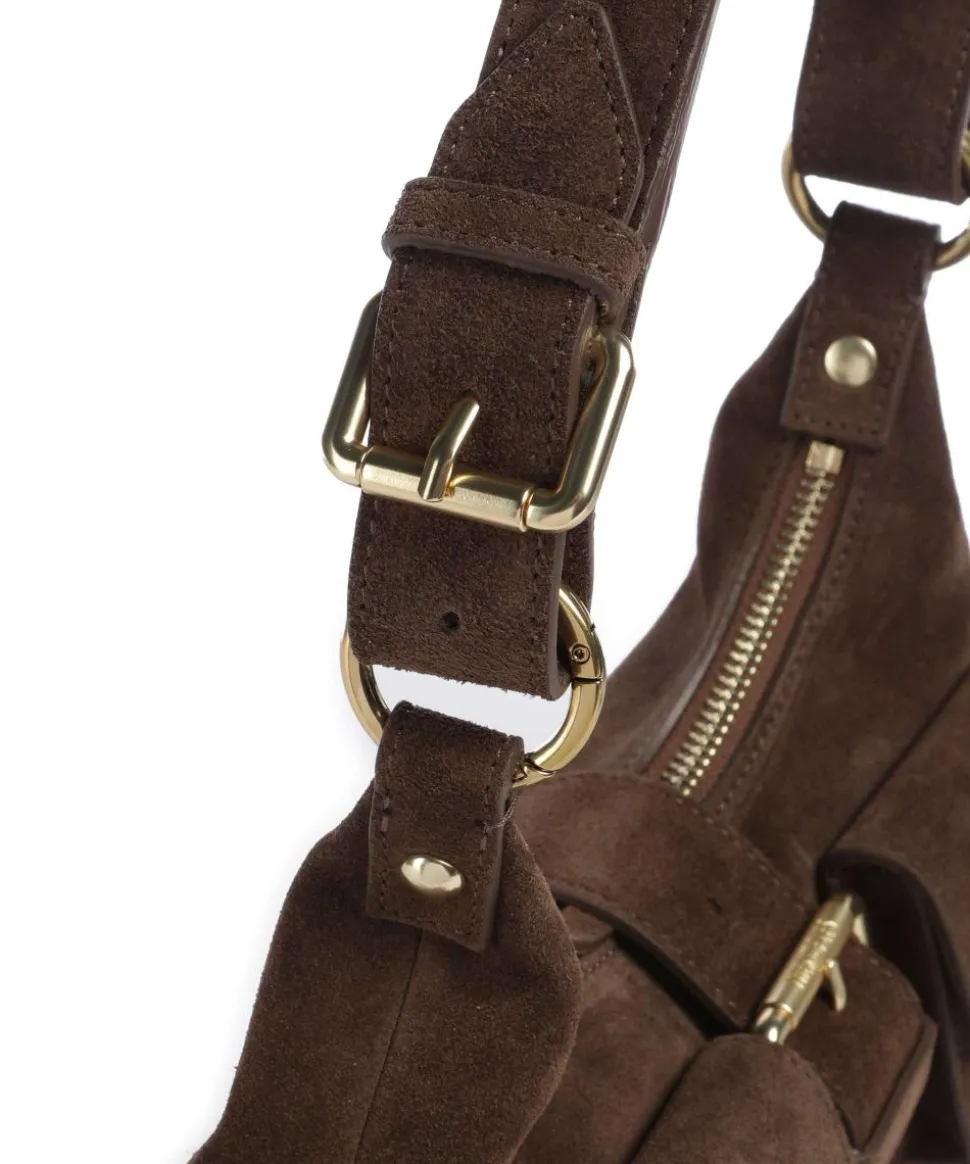 Amelia Small Schultertasche aufgerautes Rindsleder braun