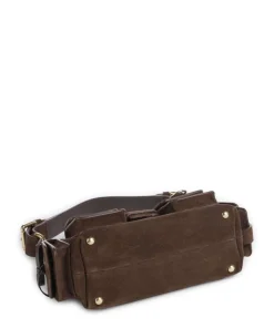 Amelia Small Schultertasche aufgerautes Rindsleder braun