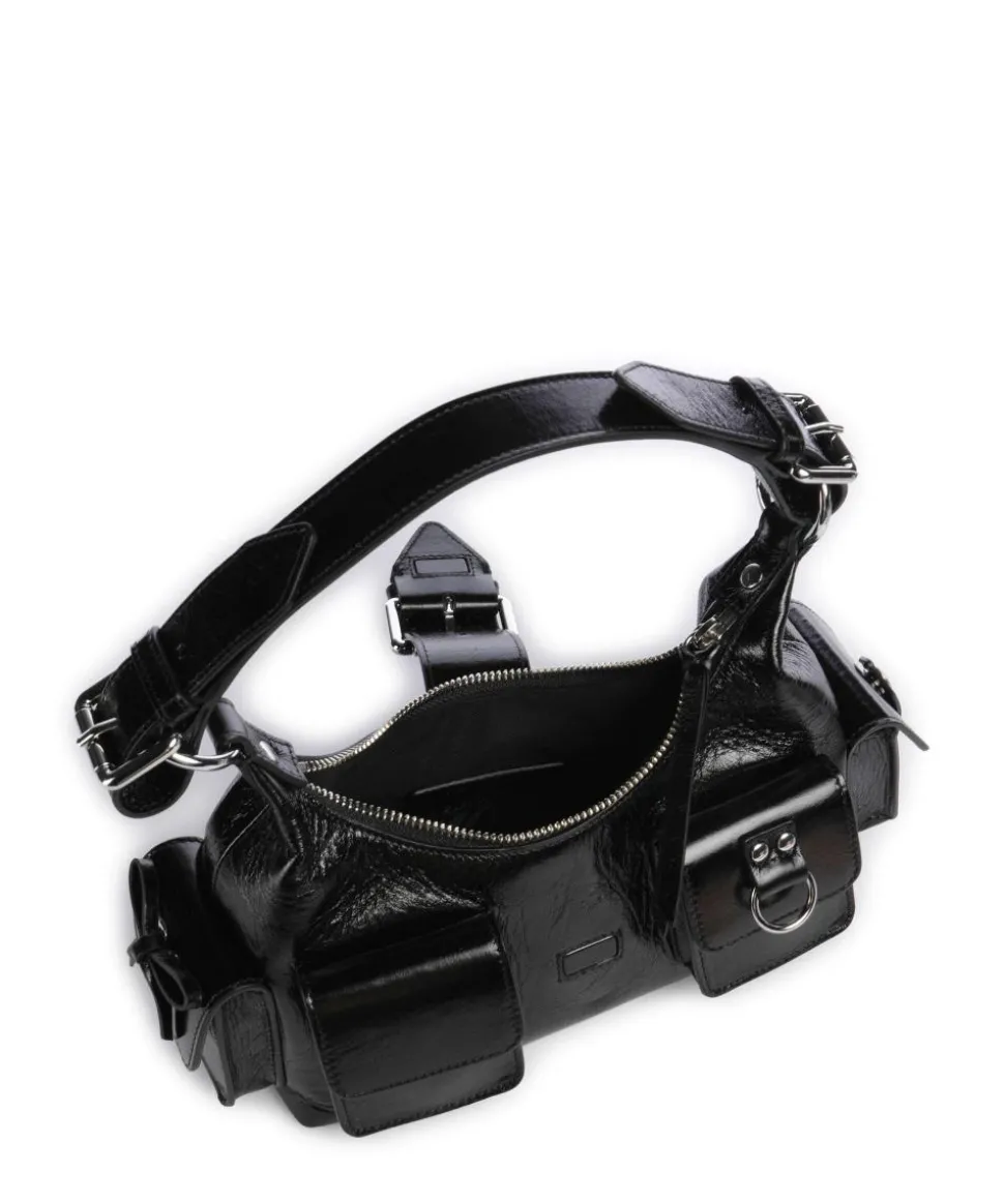 Amelia Small Schultertasche Rindsleder schwarz