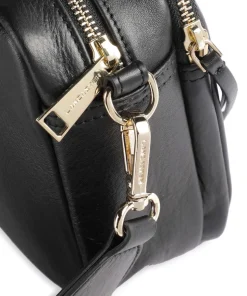 Ana Umhängetasche genarbtes Leder schwarz