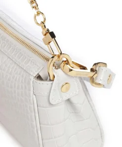 Andeer Schultertasche geprägtes Kalbsleder elfenbein