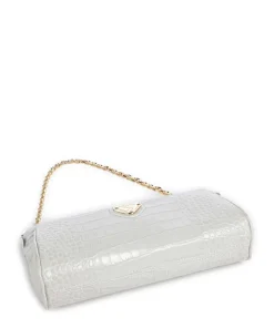 Andeer Schultertasche geprägtes Kalbsleder elfenbein