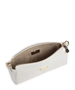 Andeer Schultertasche geprägtes Kalbsleder elfenbein