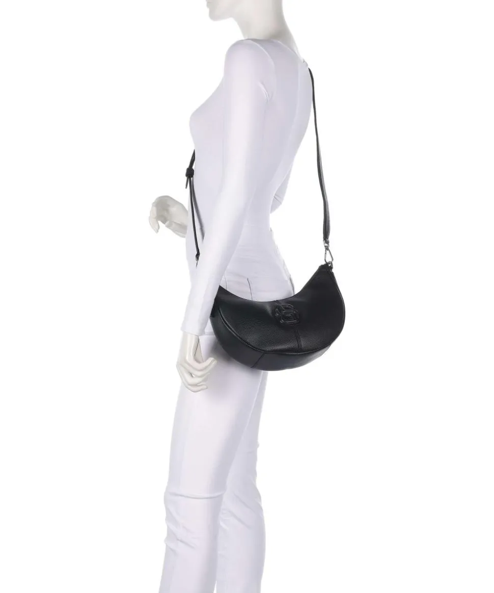 Anett Schultertasche Lederimitat schwarz