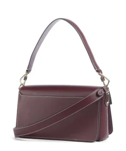 Angele M Schultertasche fein genarbtes Rindsleder brombeer