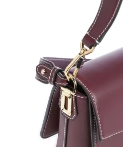 Angele M Schultertasche fein genarbtes Rindsleder brombeer