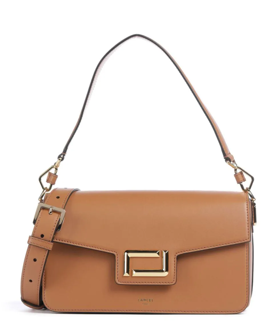 Angele M Schultertasche fein genarbtes Rindsleder camel