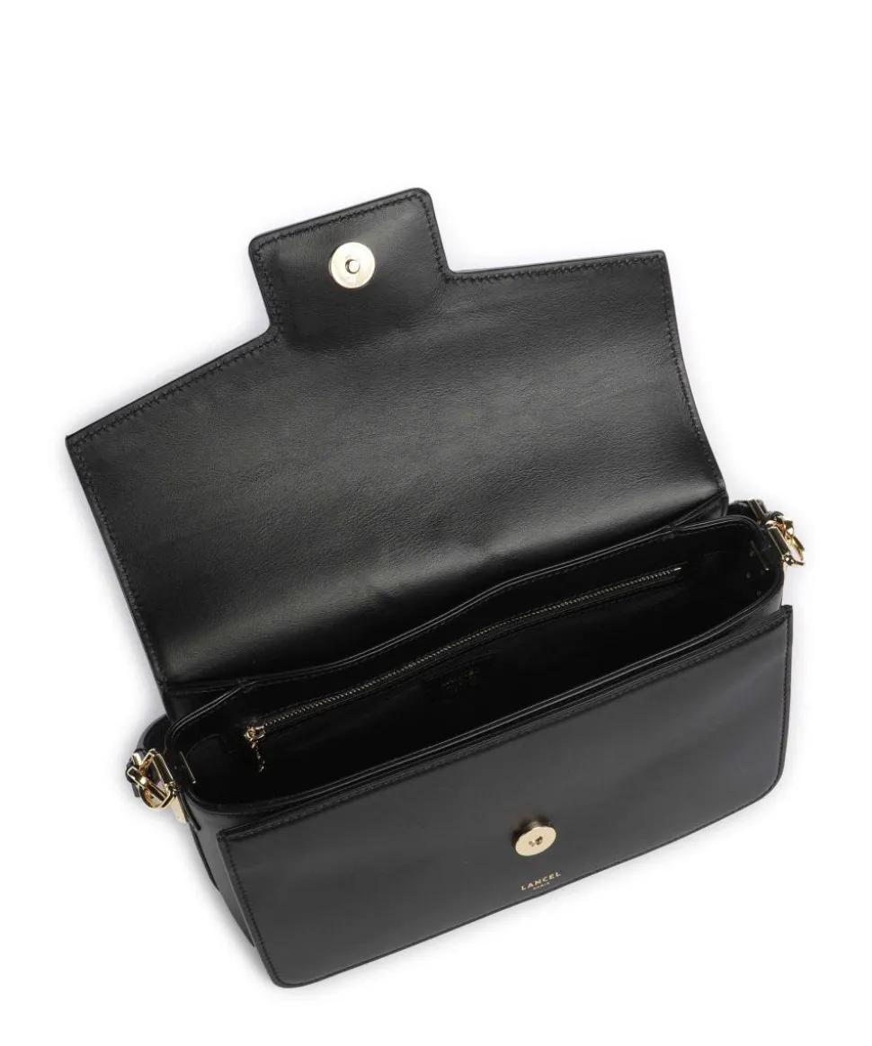 Angele M Schultertasche fein genarbtes Rindsleder schwarz