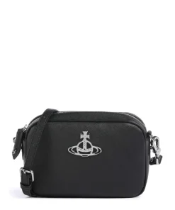 Anna Saffiano Umhängetasche Lederimitat schwarz