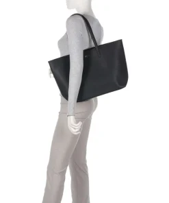 Anna Shopper Lederimitat schwarz