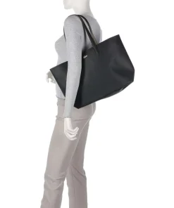 Anna Shopper Lederimitat schwarz