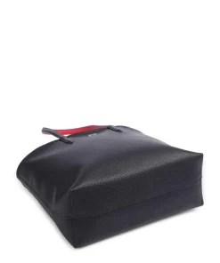 Anna Shopper Lederimitat navy