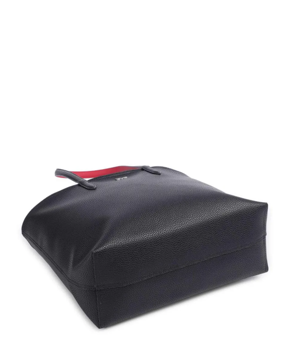 Anna Shopper Lederimitat navy