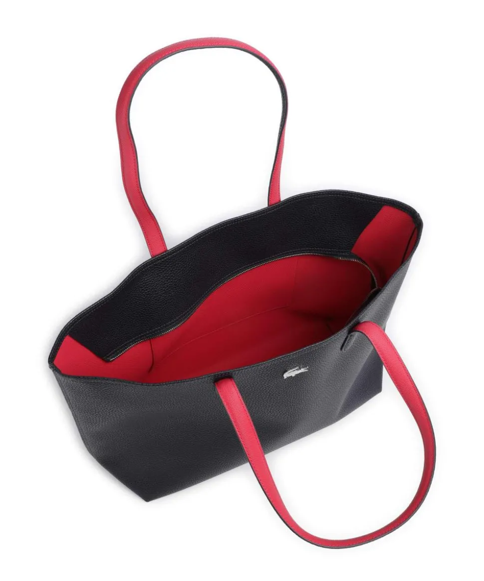 Anna Shopper Lederimitat navy