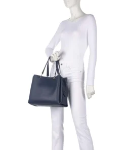 Annie Shopper Lederimitat navy