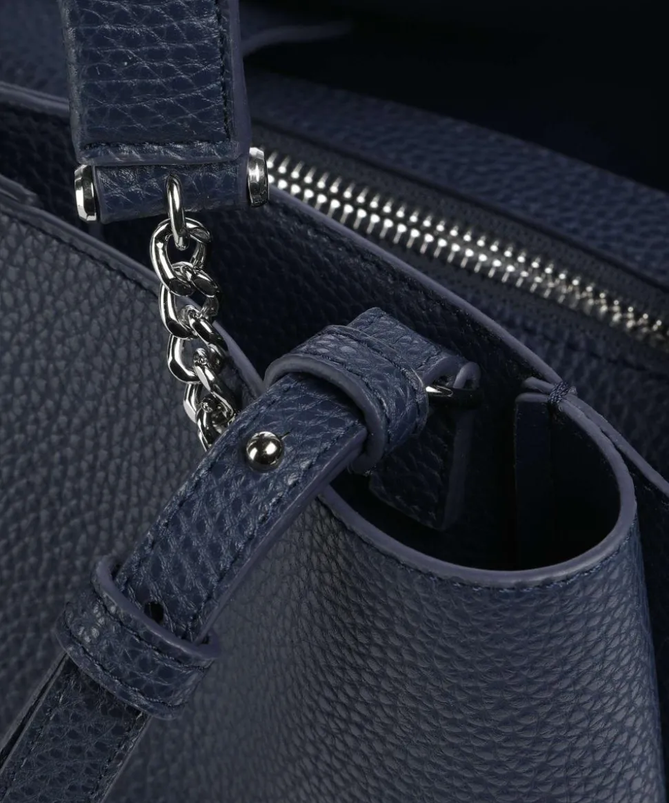 Annie Shopper Lederimitat navy