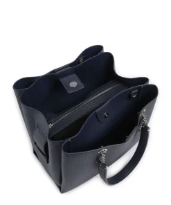 Annie Shopper Lederimitat navy