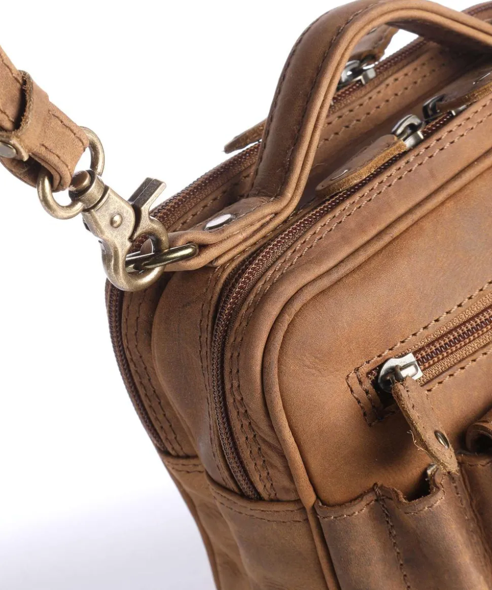 Antic M Umhängetasche Rindsleder braun