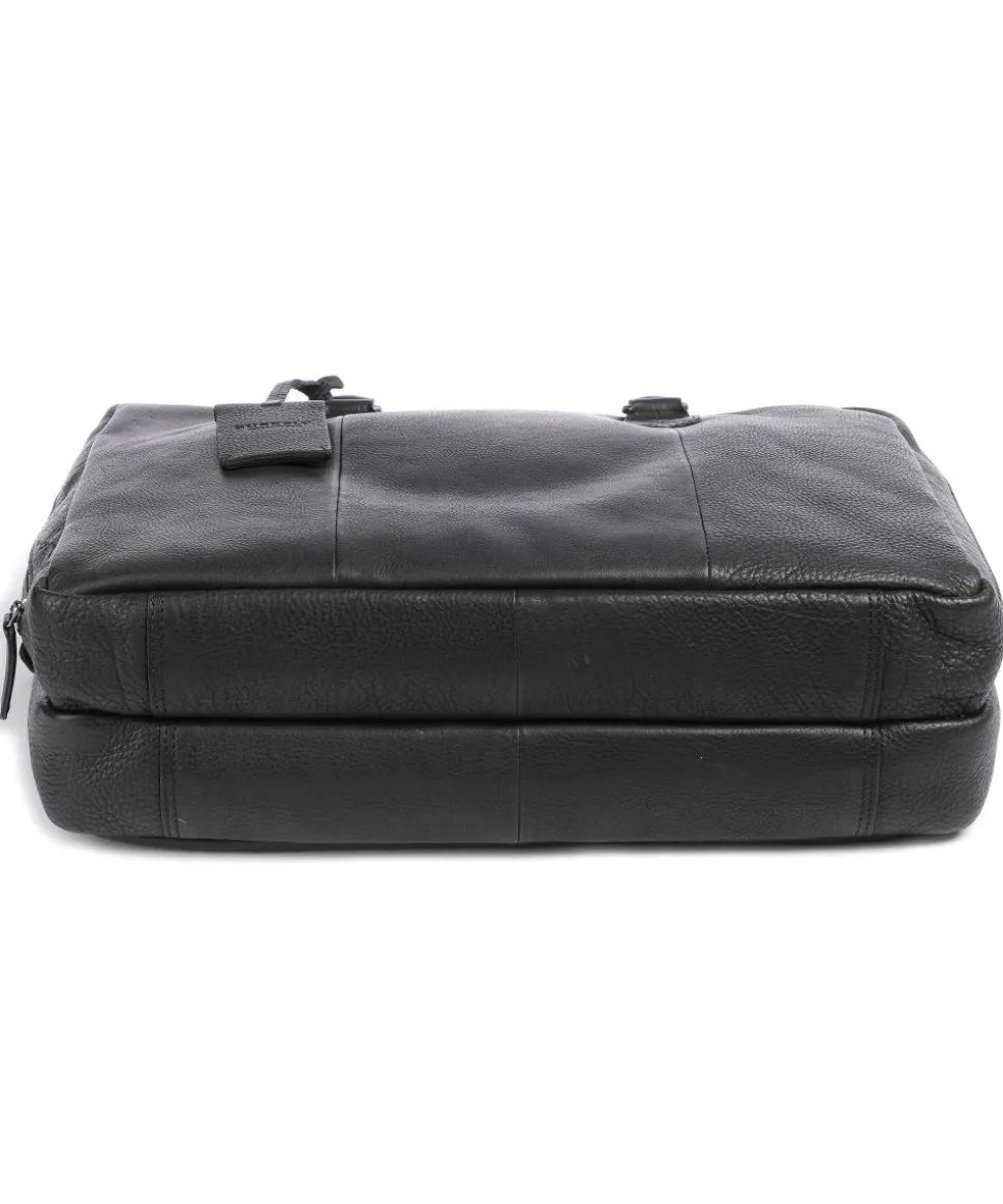 Antique Avery Aktentasche 15″ genarbtes Leder schwarz