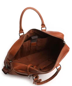 Antique Avery Aktentasche 17″ genarbtes Leder cognac