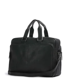 Antique Avery Aktentasche 15″ genarbtes Leder schwarz