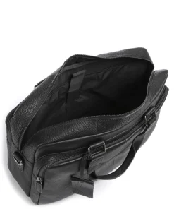 Antique Avery Aktentasche 15″ genarbtes Leder schwarz