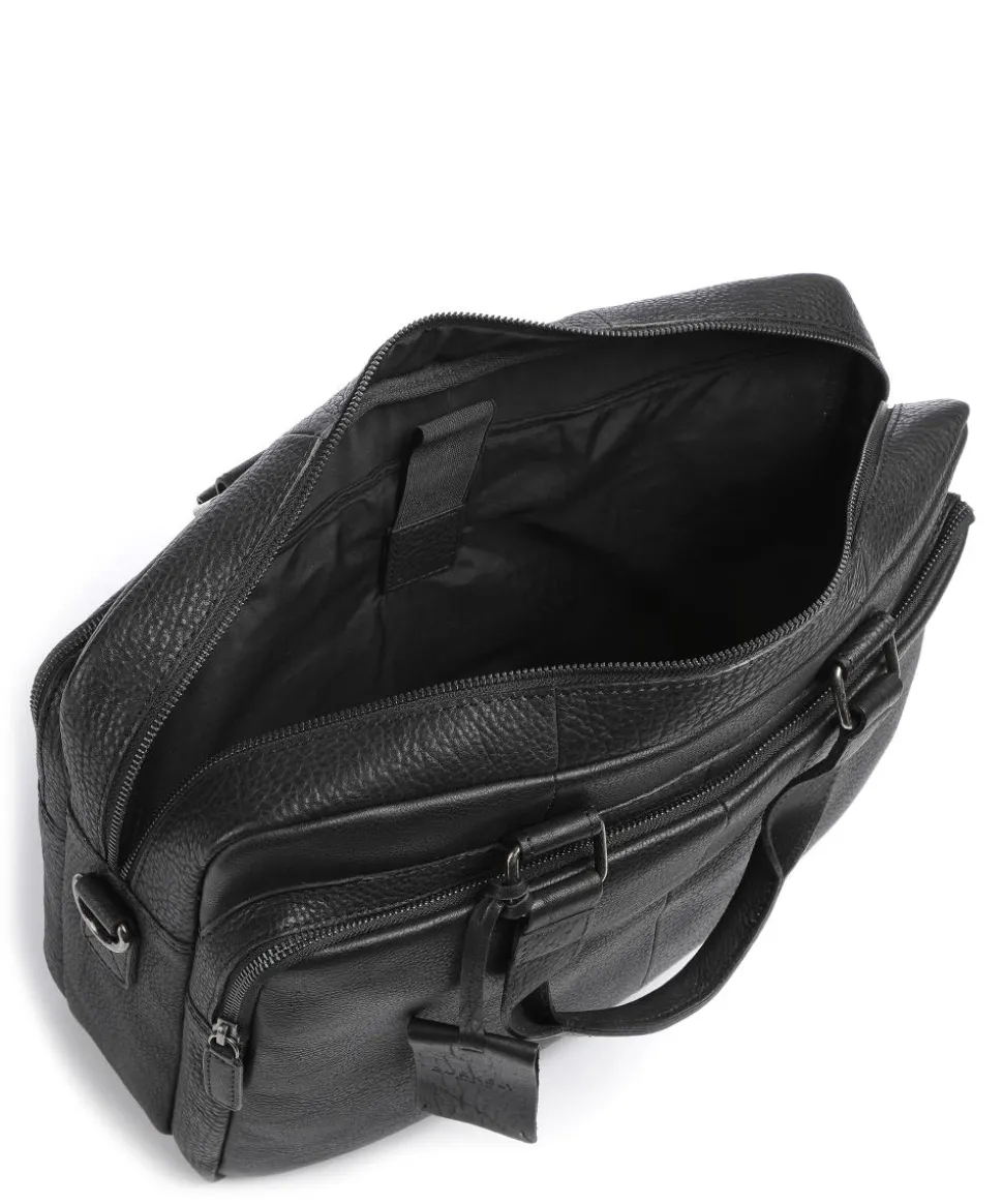 Antique Avery Aktentasche 15″ genarbtes Leder schwarz