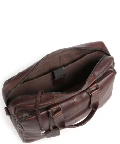 Antique Avery Aktentasche 15″ genarbtes Leder mahagoni