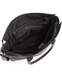 Antique Avery Aktentasche 15.6″ genarbtes Leder schwarz