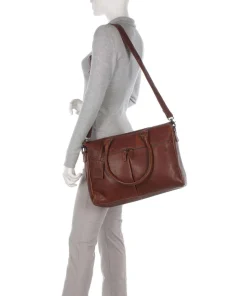 Antique Avery Aktentasche 15.6″ genarbtes Leder cognac