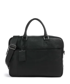 Antique Avery Aktentasche 15″ genarbtes Leder schwarz