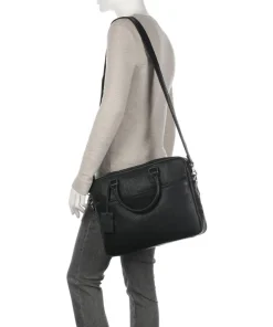 Antique Avery Aktentasche 15″ genarbtes Leder schwarz