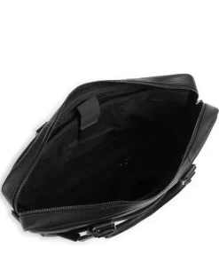 Antique Avery Aktentasche 15″ genarbtes Leder schwarz