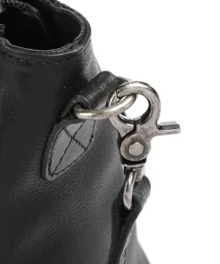 Antique Avery Handtasche genarbtes Leder schwarz