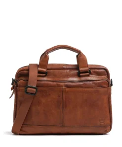Apache Aktentasche 13″ genarbtes Leder cognac