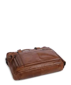 Apache Brutus Aktentasche 15″ fein genarbtes Leder cognac