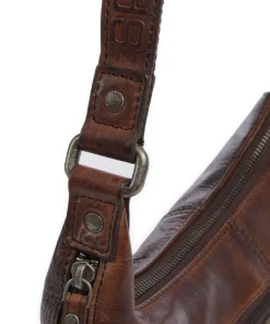 Apache Edee Umhängetasche genarbtes Leder dunkelbraun